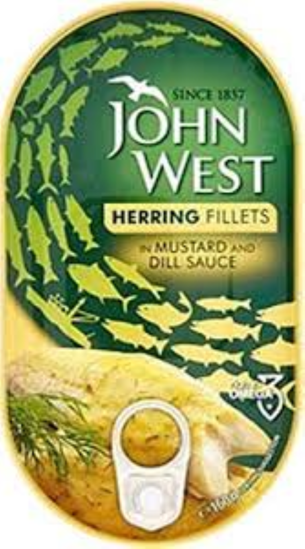 JOHN W.HERRING FILLETS IN MUSTARD &DILL 160G